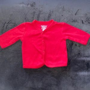 Red Newborn Cardigan